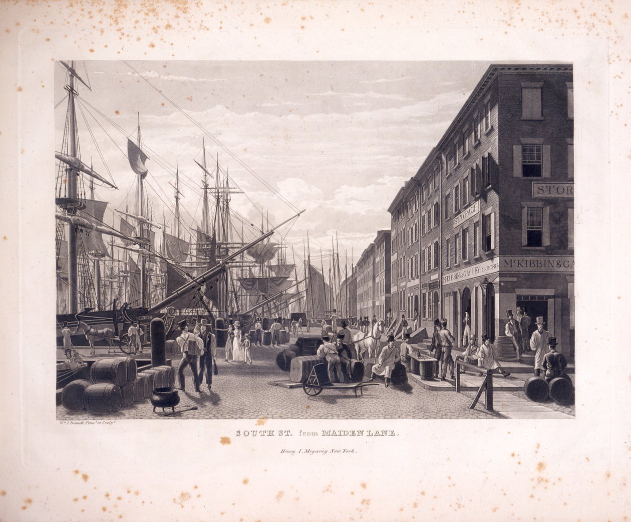 South Street fra Maiden Lane, udatert (akvatint) av William James Bennett