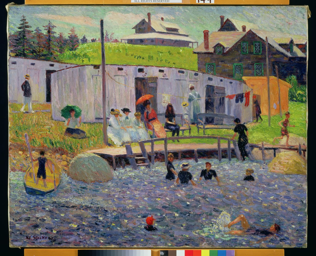 Chester badetime av William James Glackens