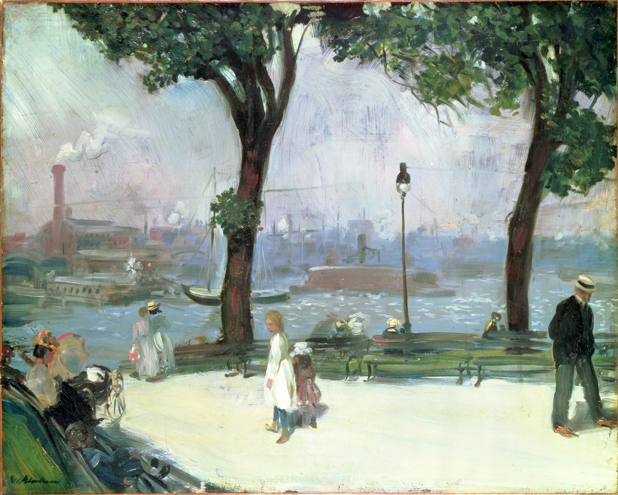 East River Park, ca. 1902 av William James Glackens