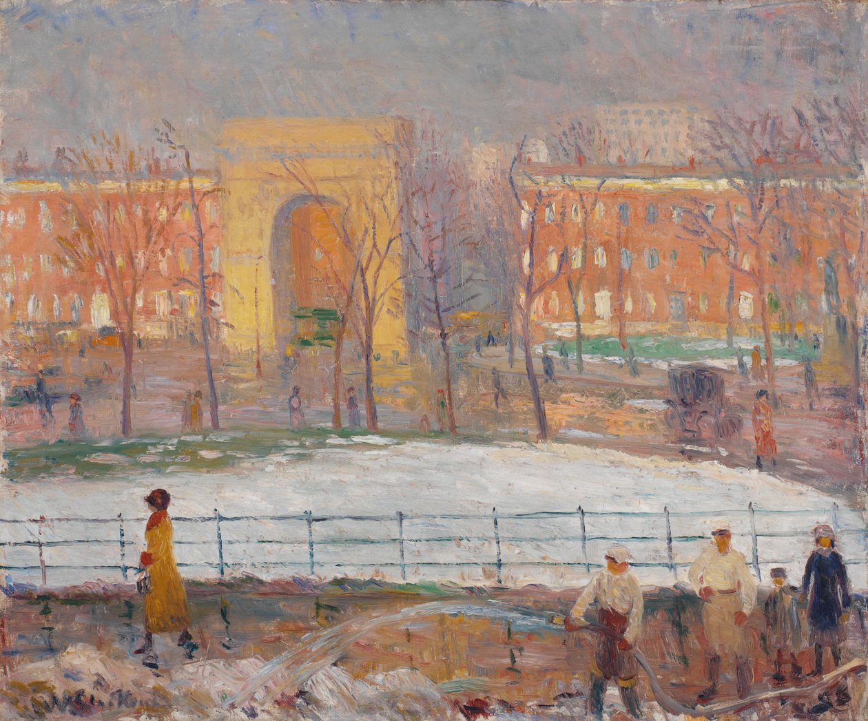 Gaterens, Washington Square av William James Glackens