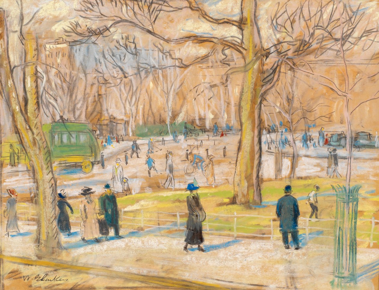 Washington Square av William James Glackens