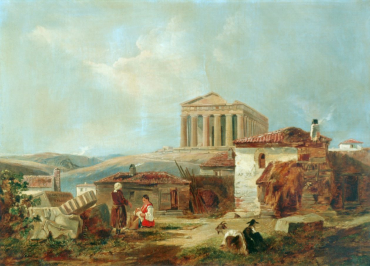 Athen med Akropolis, 1839 av William James Muller