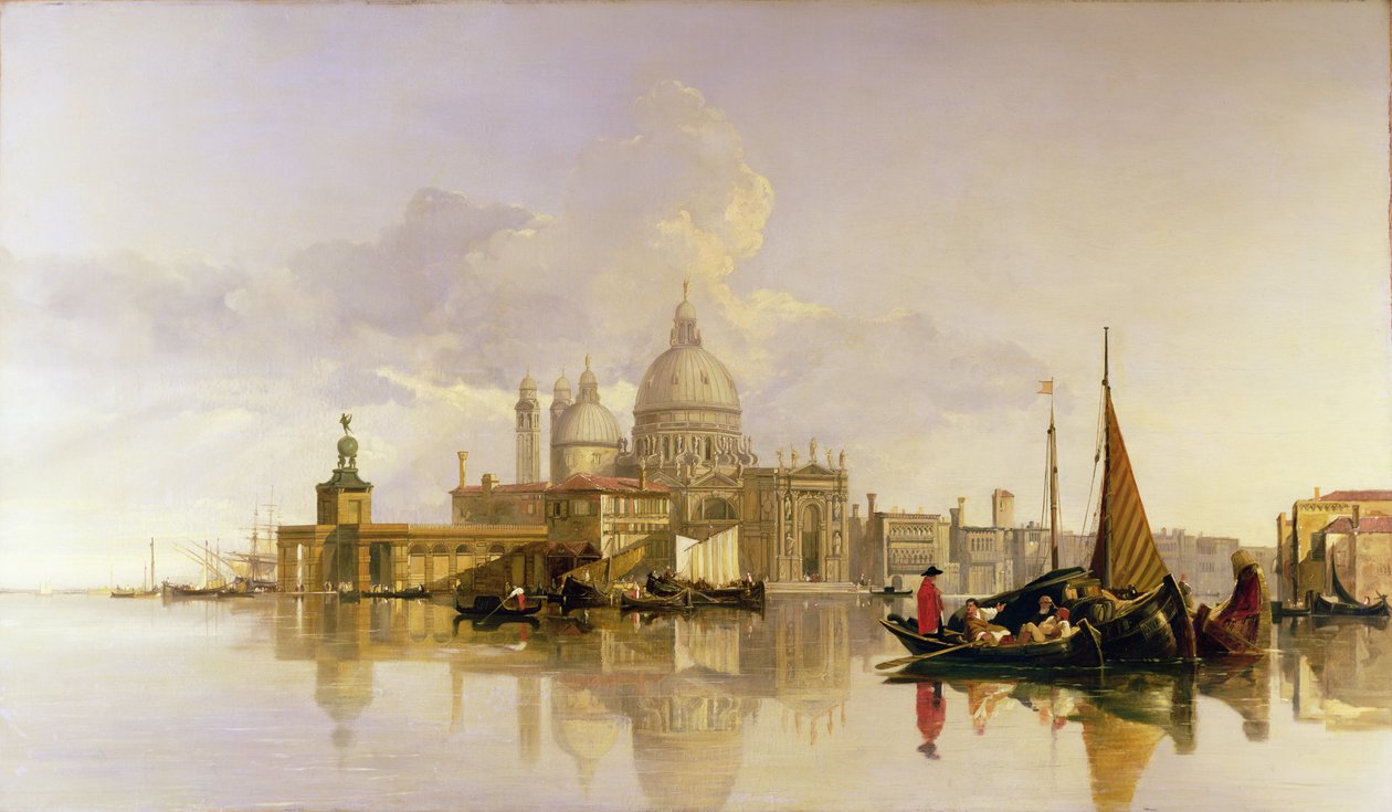 Venezia med Dogana og S. Maria-kirken av William James Muller