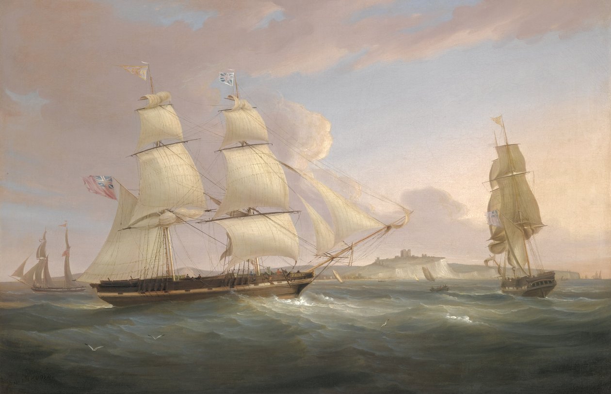 Kjøpmannen Snow Peru utenfor Dover av William John Huggins