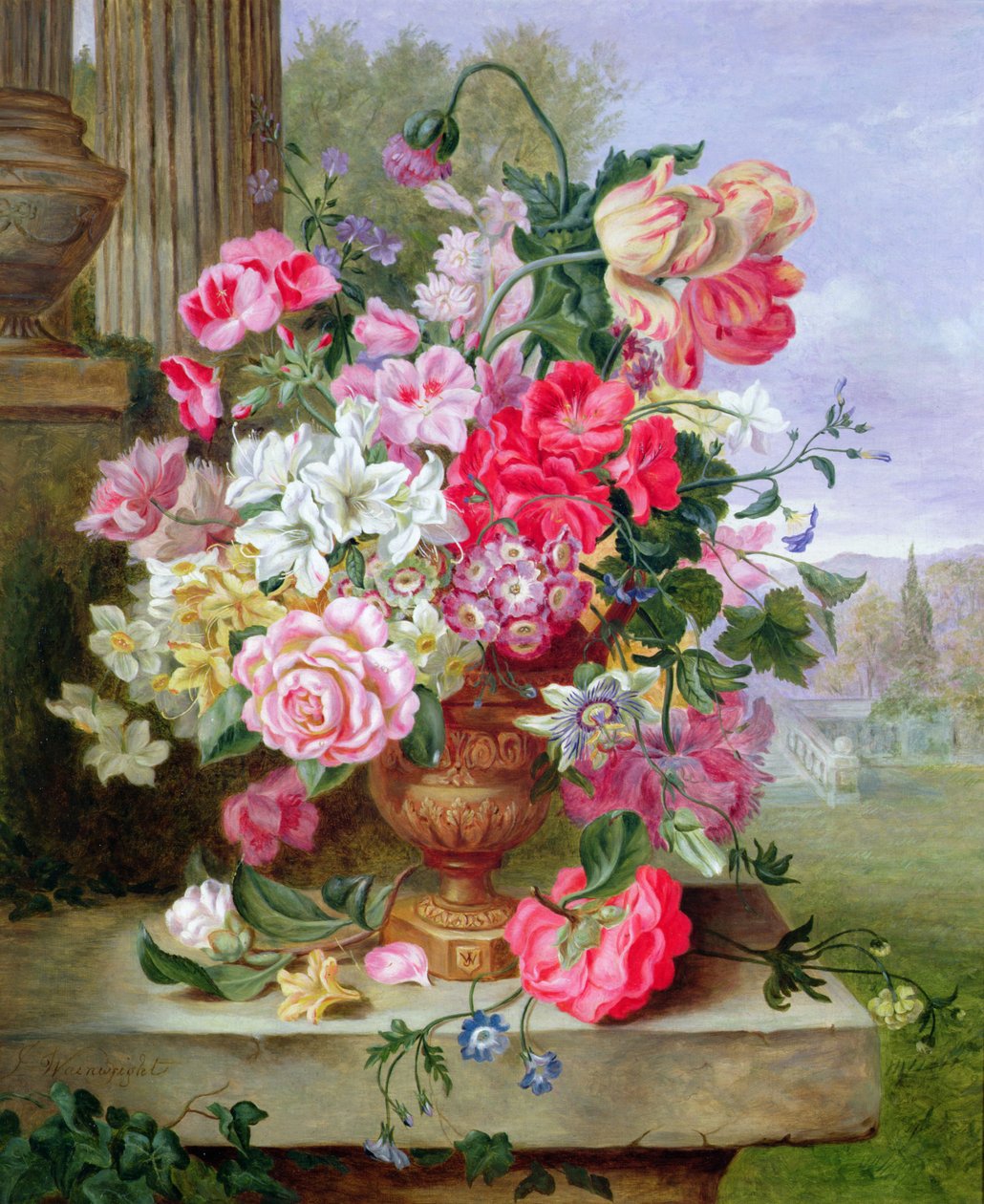 Stilleben av blomster av John Wainwright