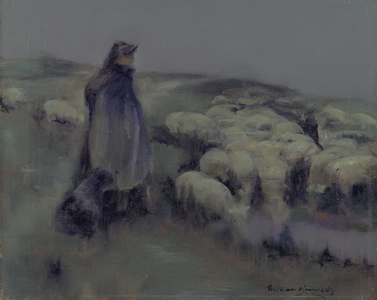 En gjeterinne, ca. 1890-95 av William Kennedy