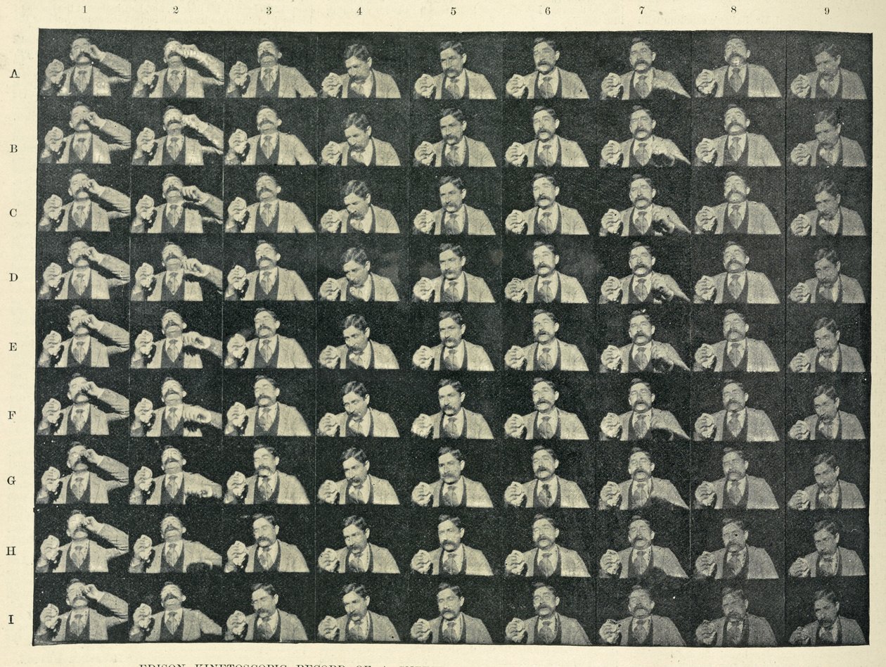 Edison kinetoskopisk oversikt over et nys ca. 1894 av William Kennedy Laurie Dickson