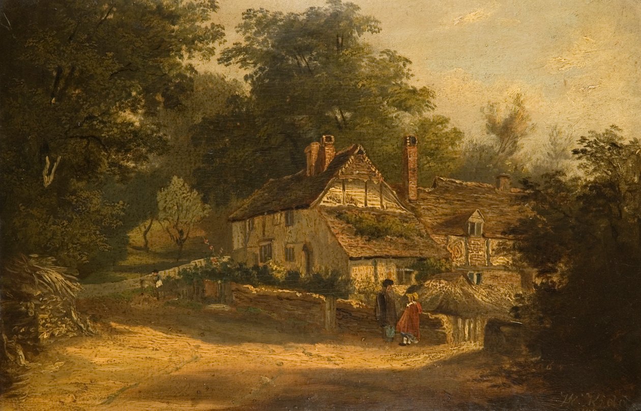 Gamle hytter i Petersfield, 1820 av William Kidd