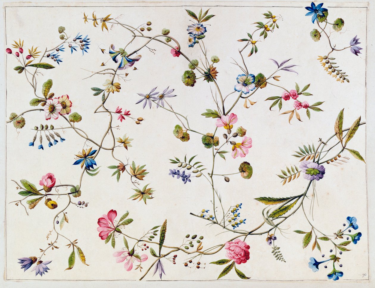 Tekstildesign, c.1788-92 av William Kilburn