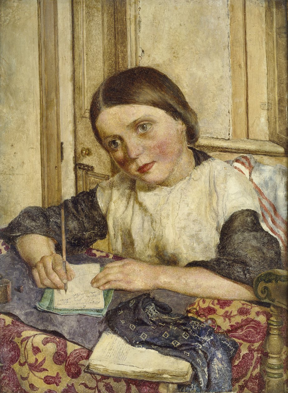 Gaslight, 1854 (olje over grafitt på panel, montert som tegning) av William Lee