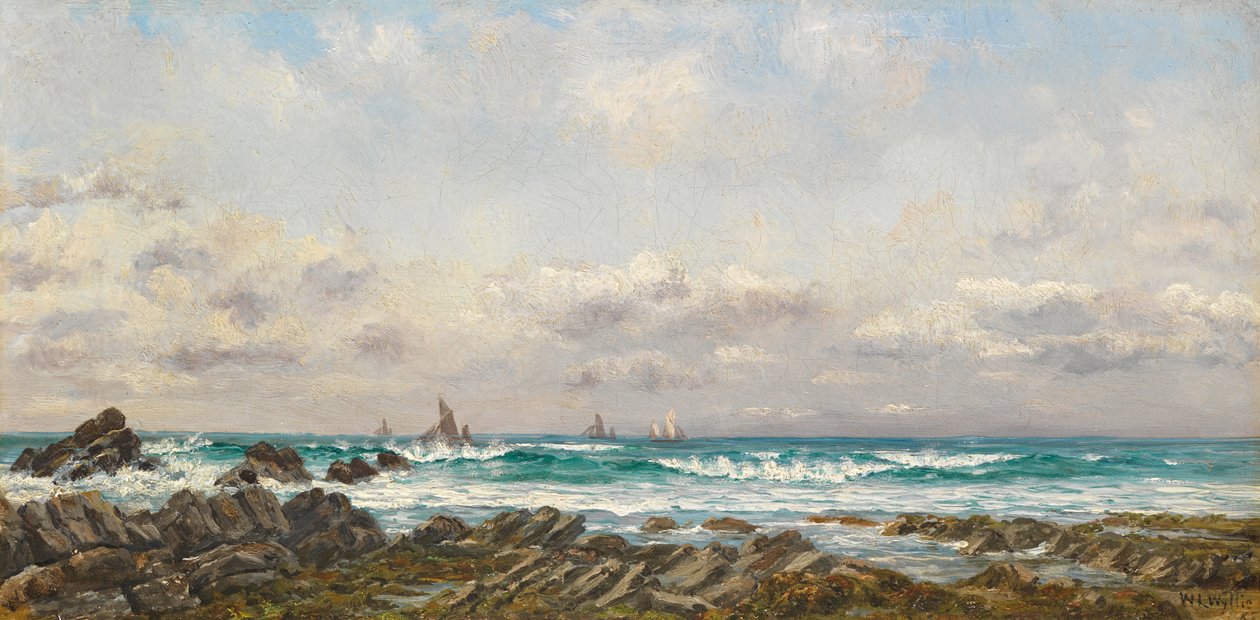 Båter til sjøs, 1885 av William Lionel Wyllie
