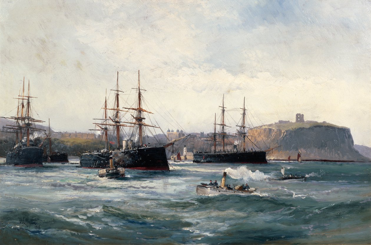 Kanalflåten utenfor Scarborough, 1896 av William Lionel Wyllie