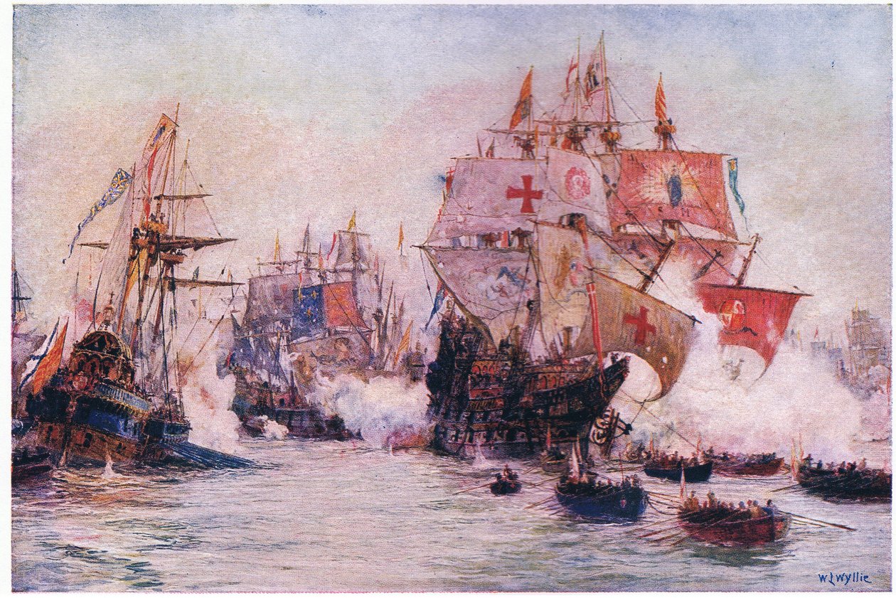 Den spanske armadaen 1588, 1915 av William Lionel Wyllie