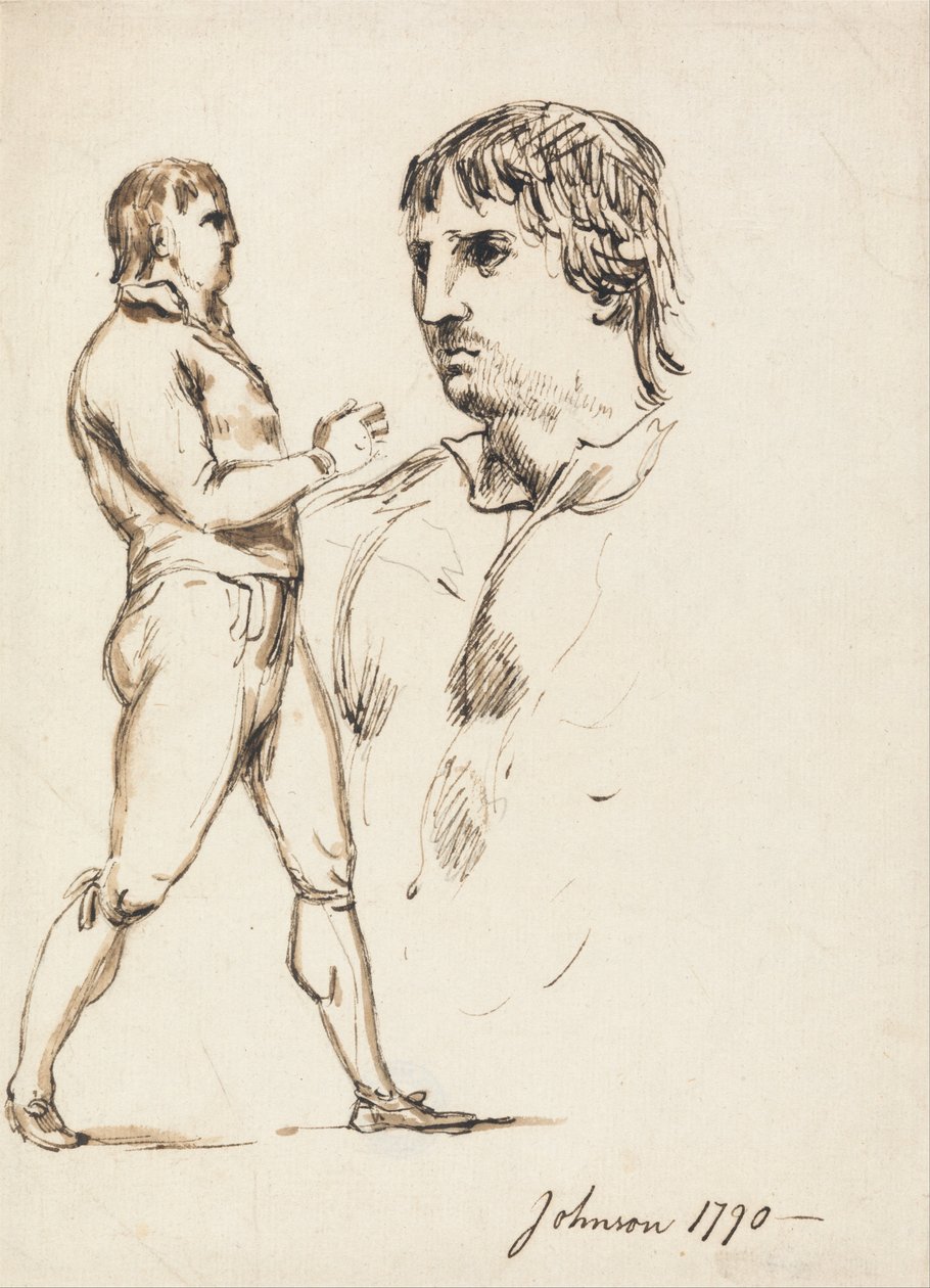 Portrett av Pugilist Johnson av William Lock Ii