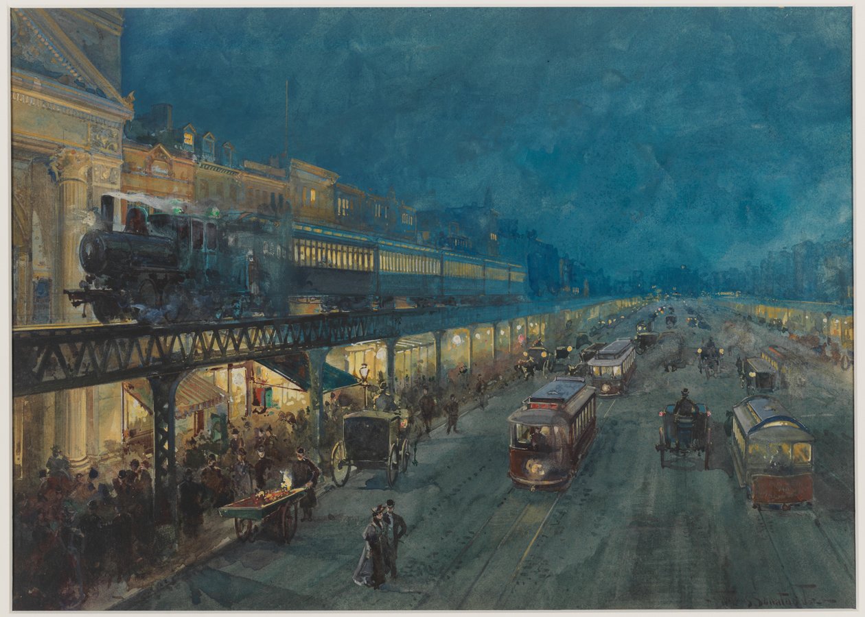 The Bowery at Night, 1895 av William Louis Jnr. Sonntag