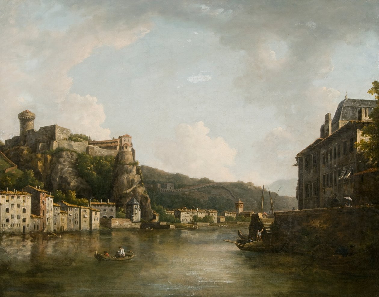Utsikt over Chateau de Pierre-Encise på Rhone, Lyon av William Marlow