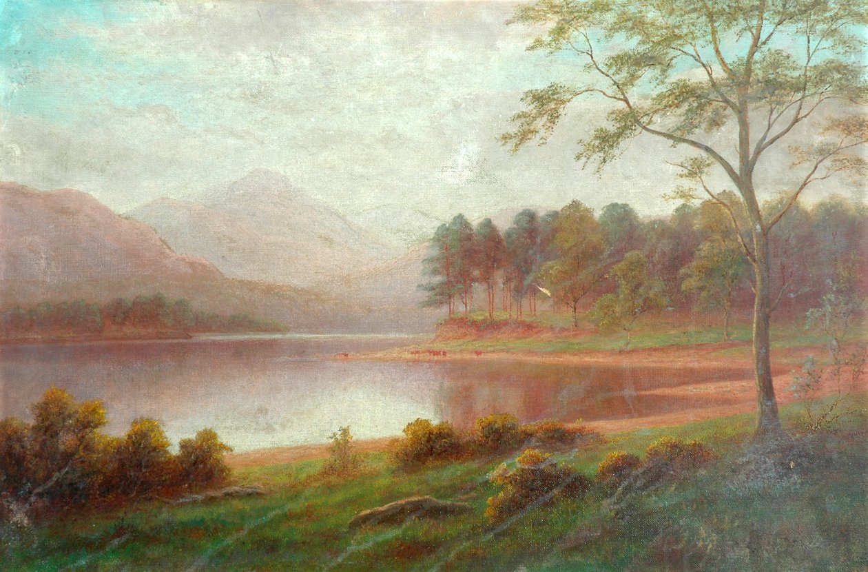 Browmill Point, Derwentwater, Cumberland av William Mellor