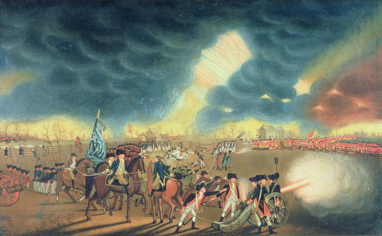 Slaget ved Princeton 3. januar 1777 av William Mercer
