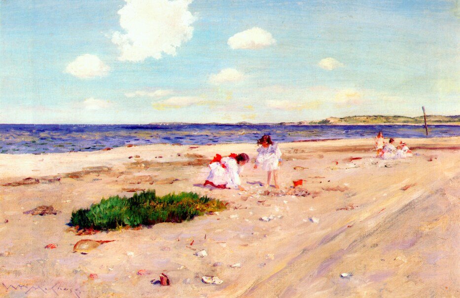 Shell Beach på Shinnecockn av William Merritt Chase