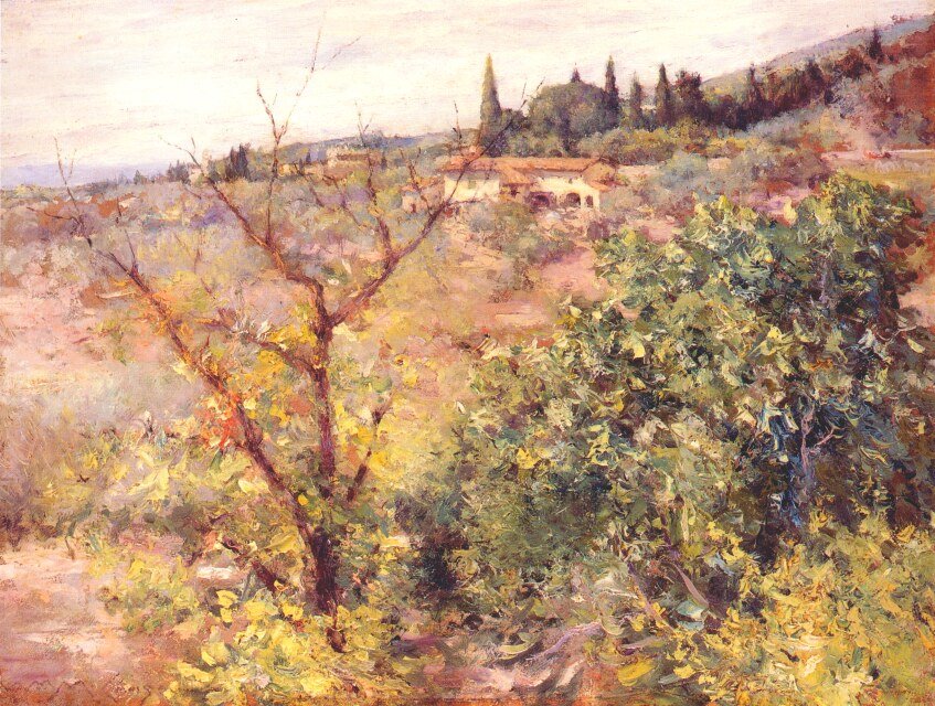 Utsikt over Fiesolen av William Merritt Chase
