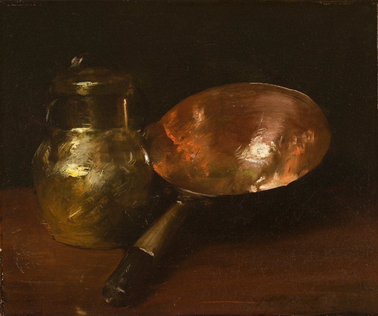 Stilleben i kobber, 1890-93 av William Merritt Chase