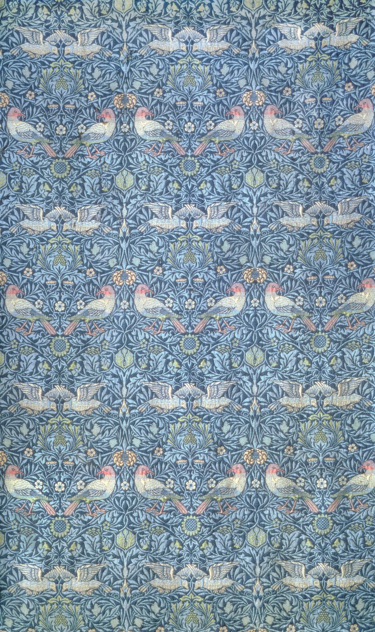 Bird, produsert av Morris & Co., 1878 (vevd ulldobbel klut) (se også 76782) av William Morris