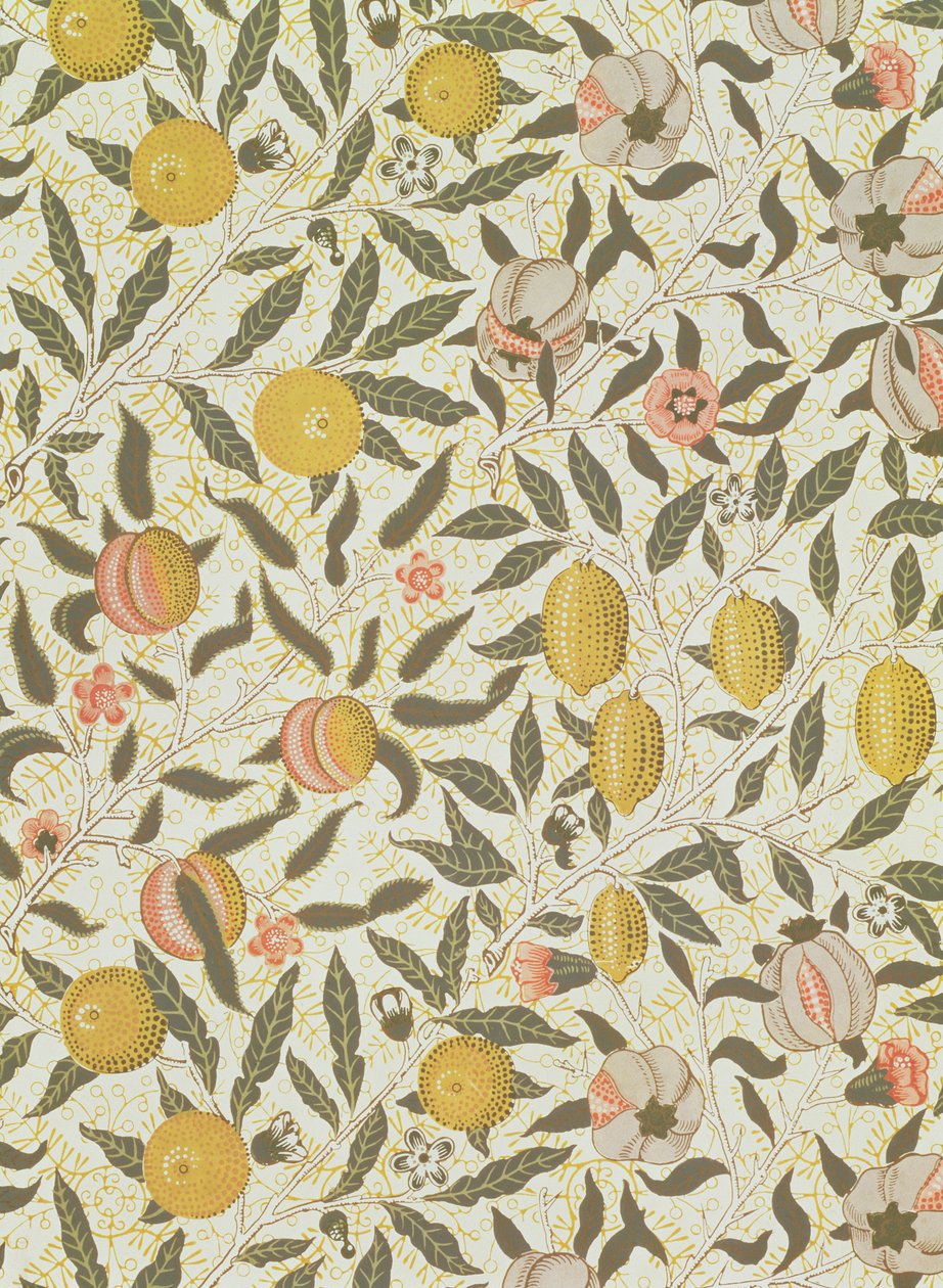 Tapetdesign av frukt eller granateple av William Morris