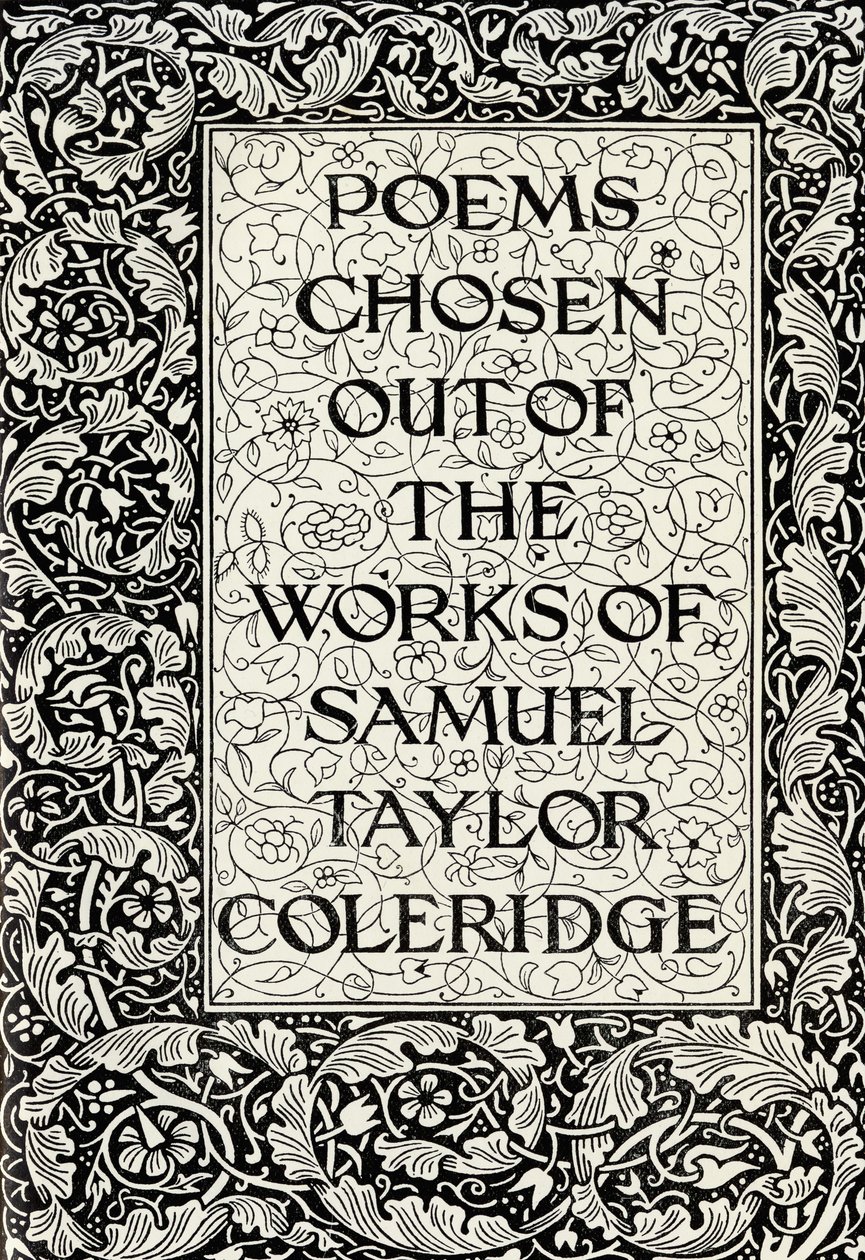 Sidedekorasjon for "Dikt valgt ut av Samuel Taylor Coleridges verk", utgitt av Kelmscott Press av William Morris