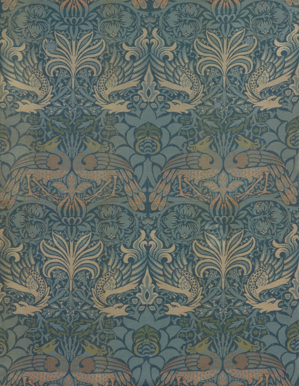 Panelet med påfugl og drage av William Morris