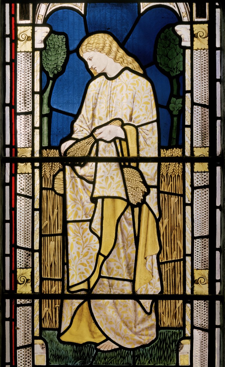 Ruth Amid the Alien Corn, Church of St Edward the Confessor, Cheddleton, 1868 av William Morris