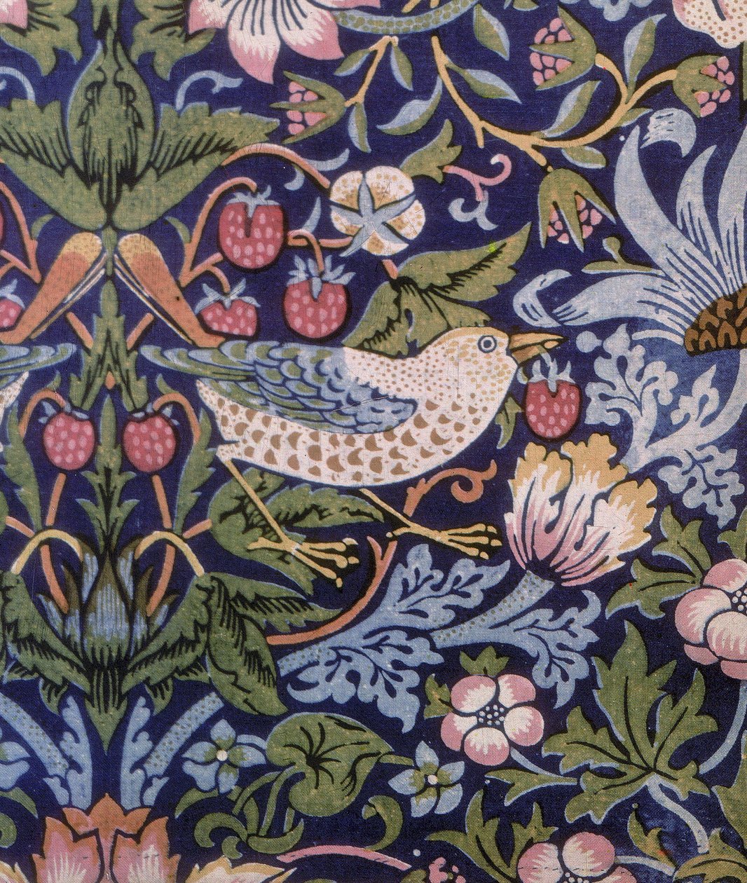 Strawberry Thief gardin, 1883 (trykt tekstil) av William Morris