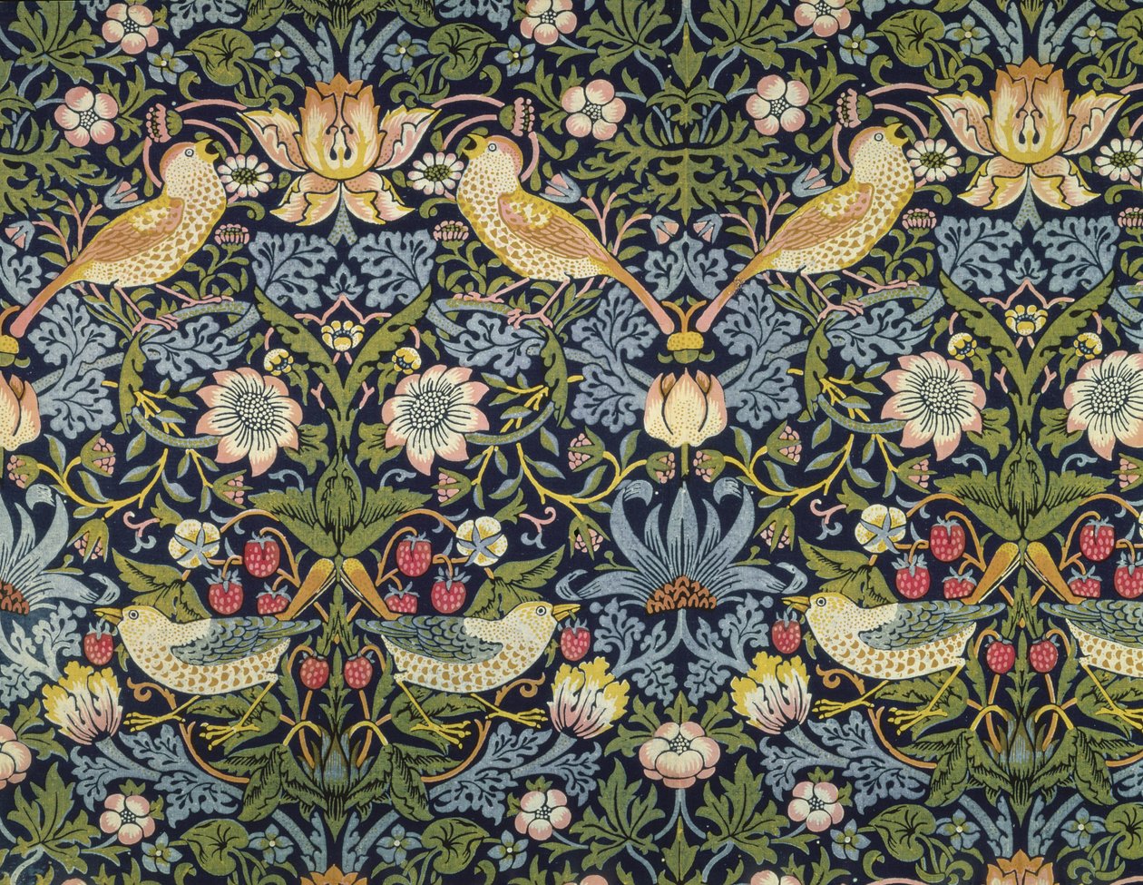 "The Strawberry Thief" tekstil designet av William Morris av William Morris