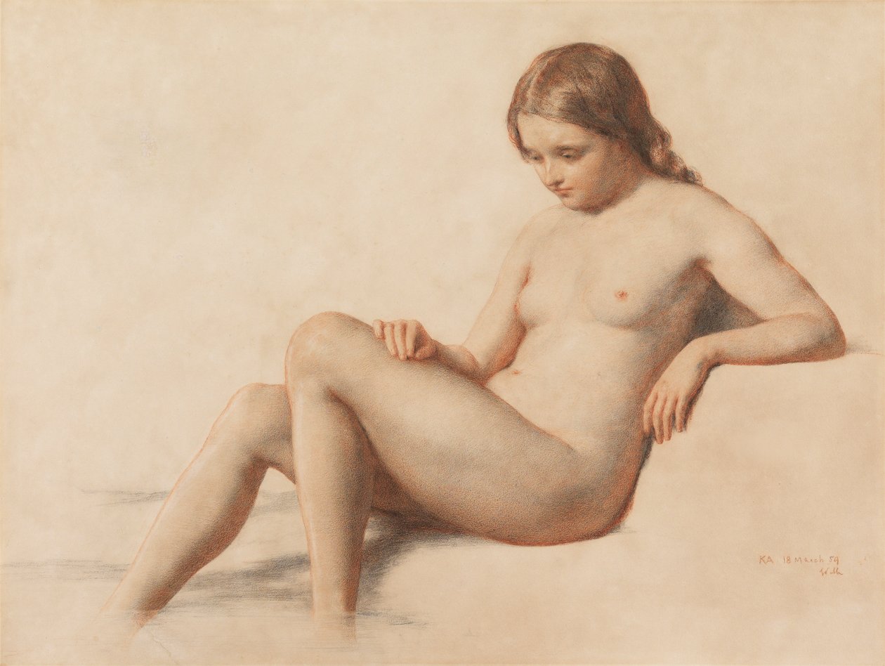 Studie av en naken, 1859 av William Mulready