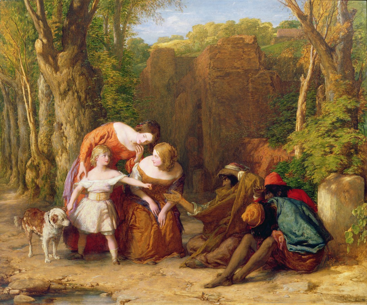 Tren opp et barn i veien det skal gå... (olje) av William Mulready