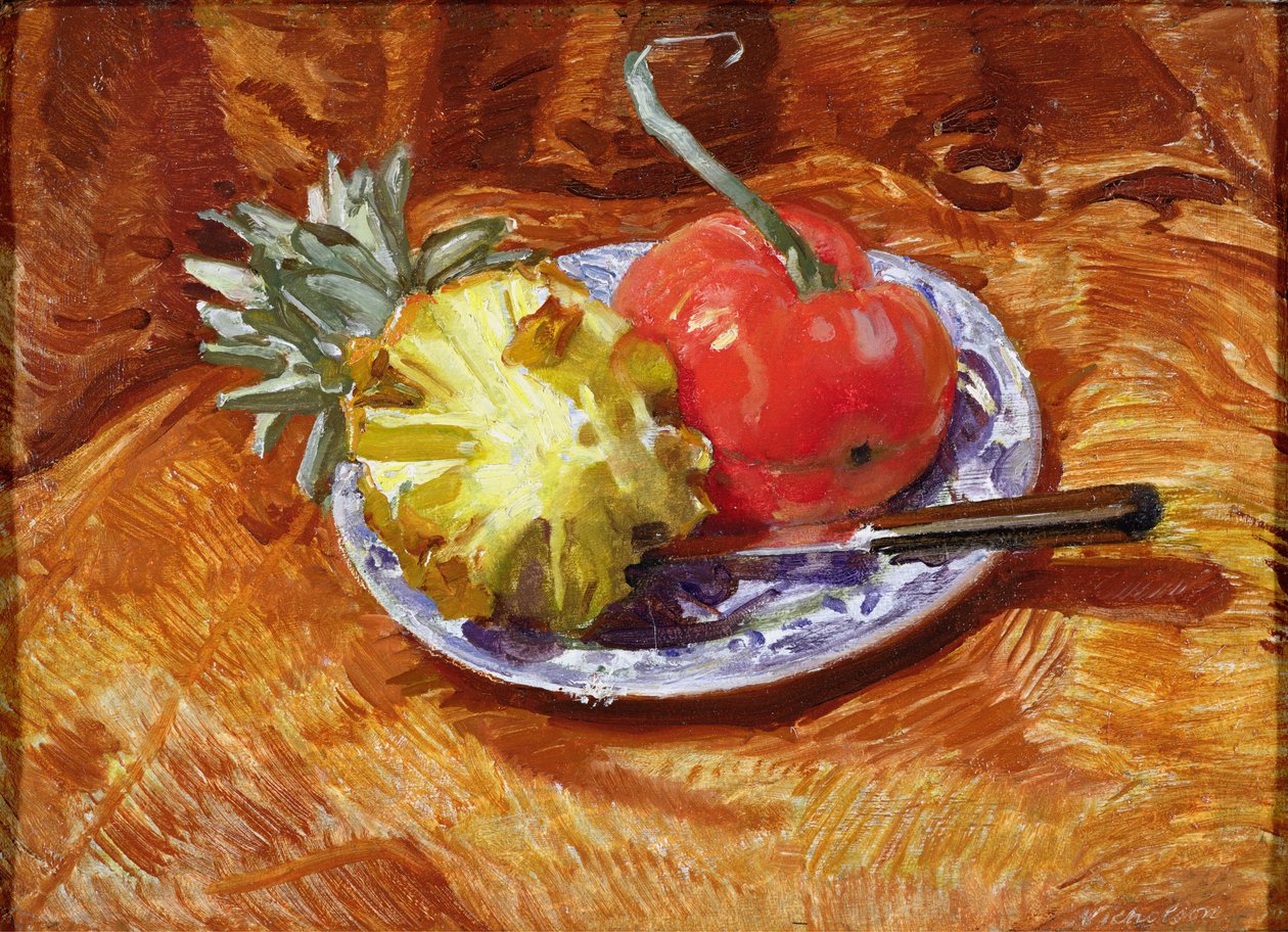 Ananas og tomat av William Nicholson