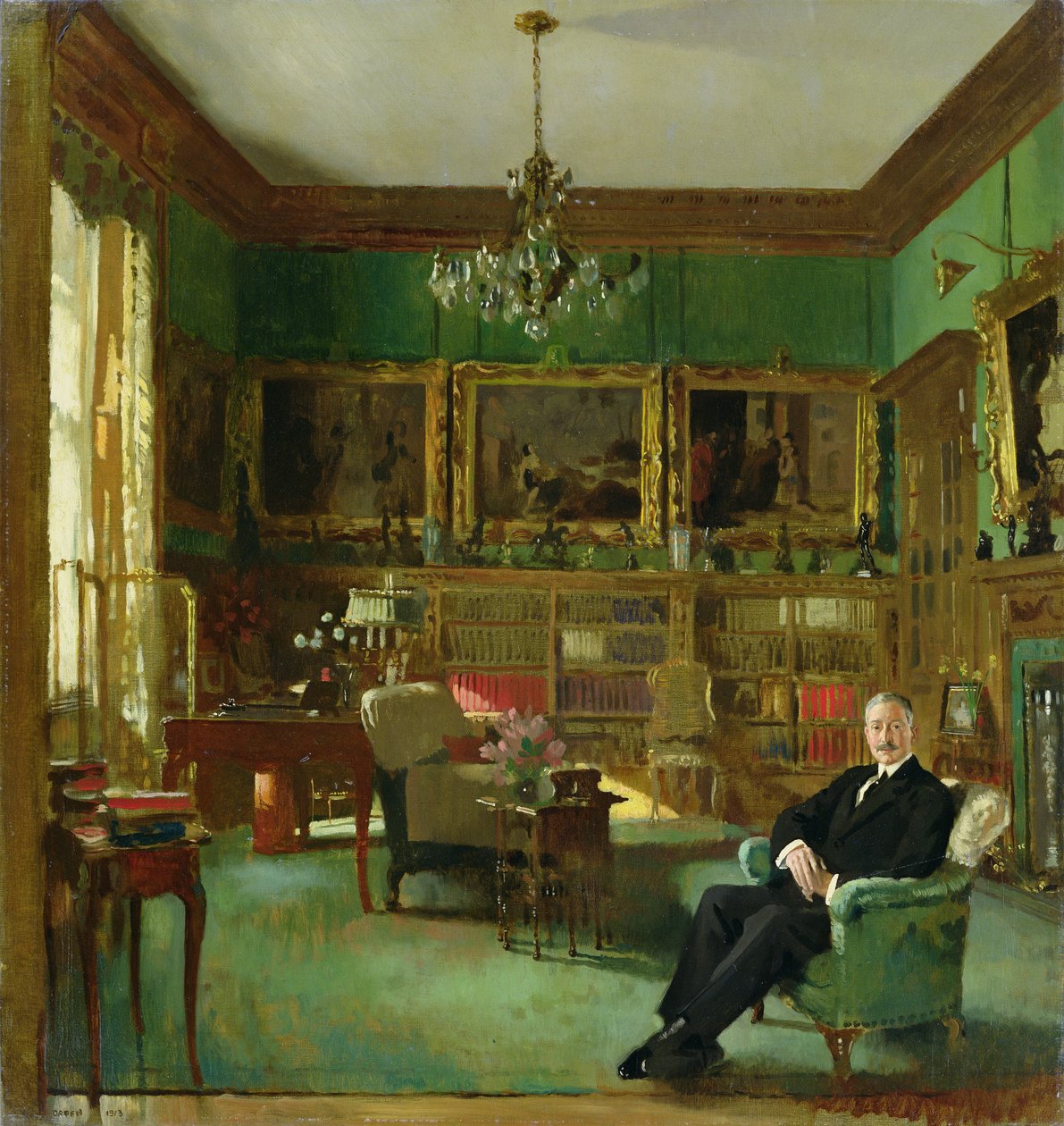 Otto Beit i studiet sitt på Belgrave Square, 1913 av William Orpen