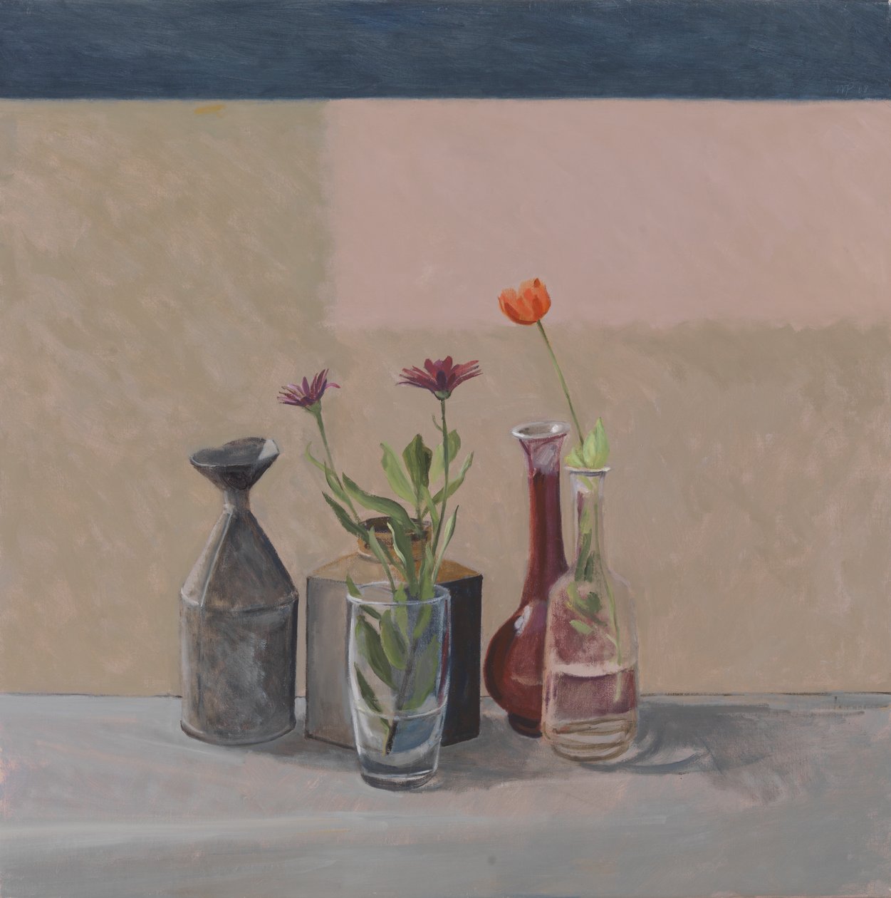 Orange Poppy - Flaskebokser, 2008 av William Packer
