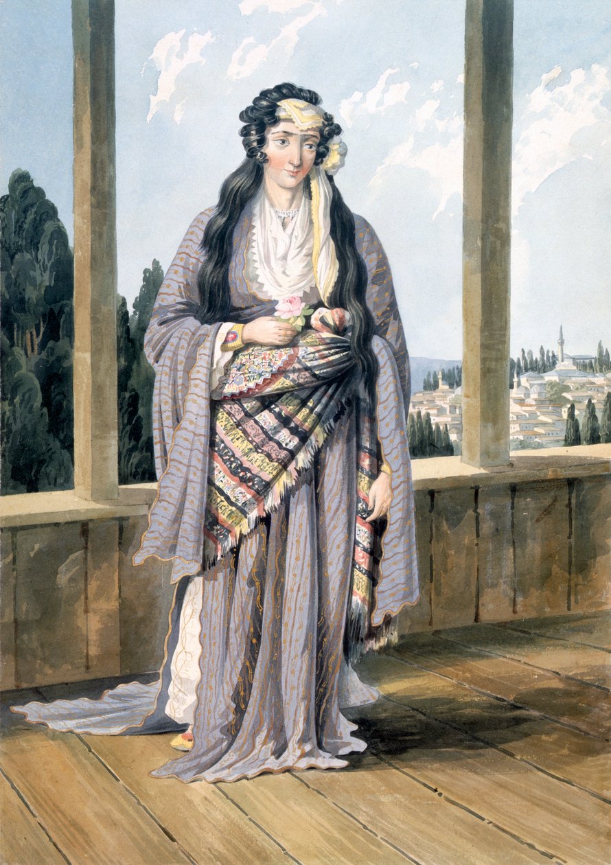 En armensk kvinne i Konstantinopel, 1823 (wc og blyant på papir) av William Page