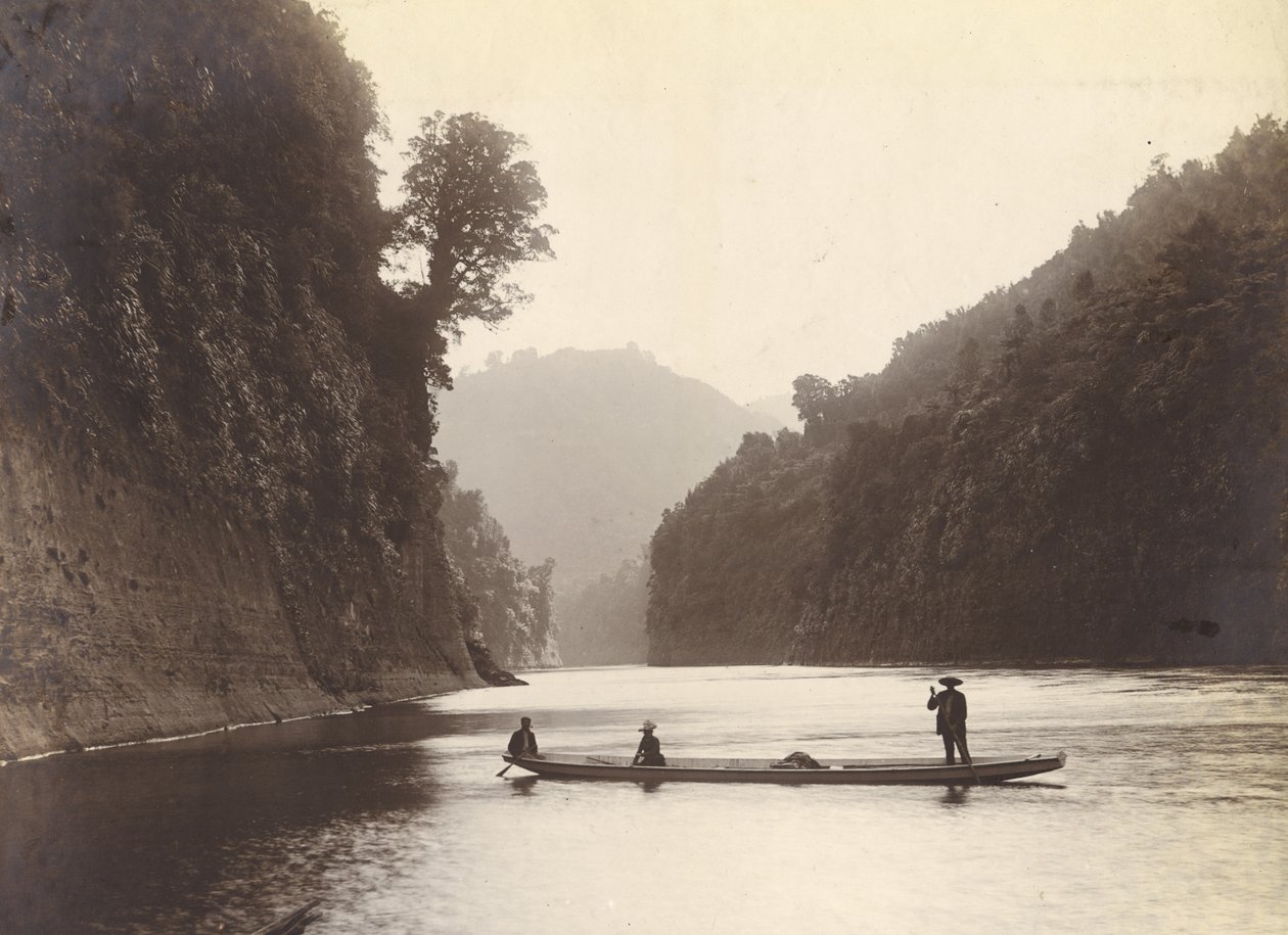 Whanganui River, ca. 1905 (sølv gelatintrykk) av William Partington
