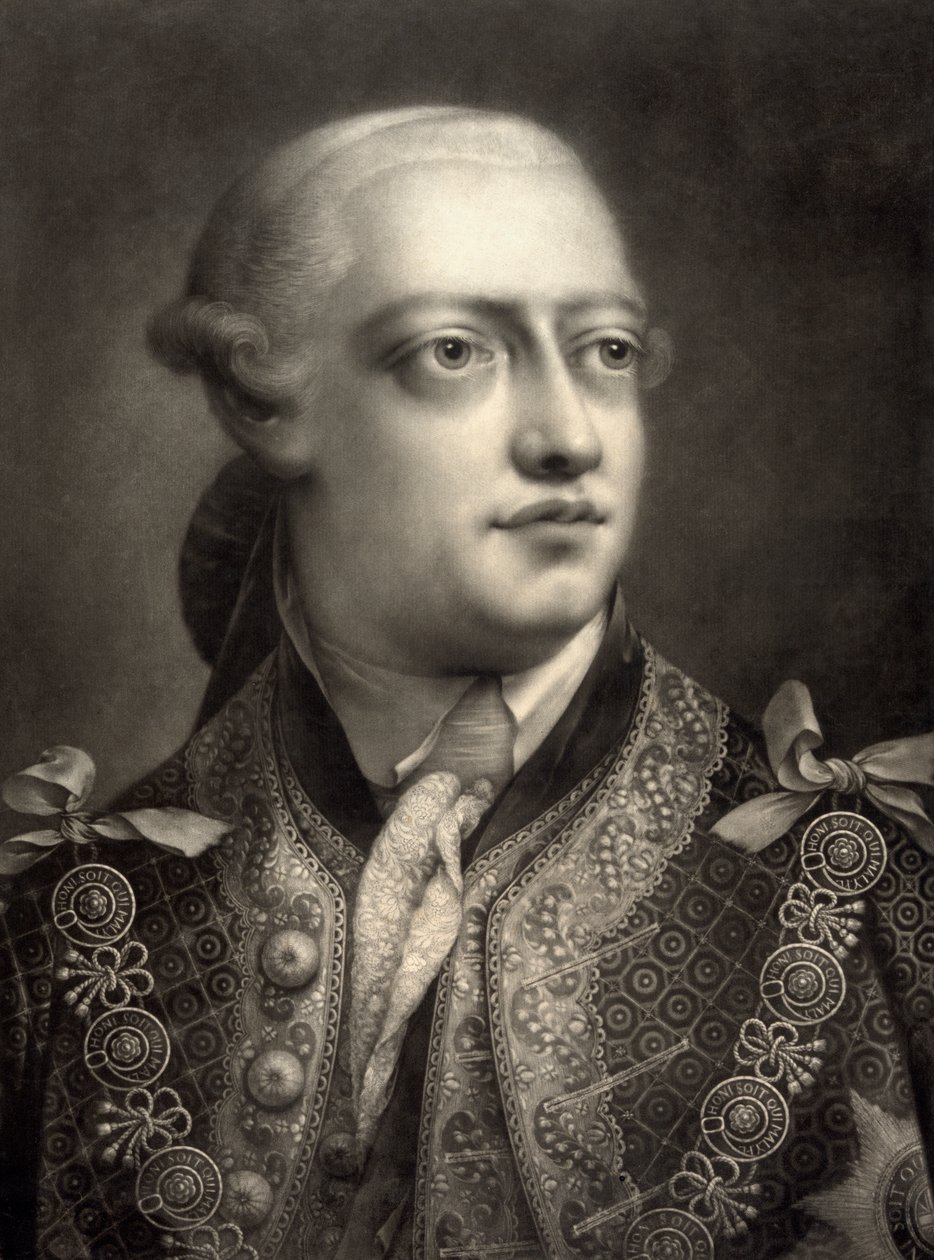 George III, etter en mezzotint av Thomas Frye av William Pether