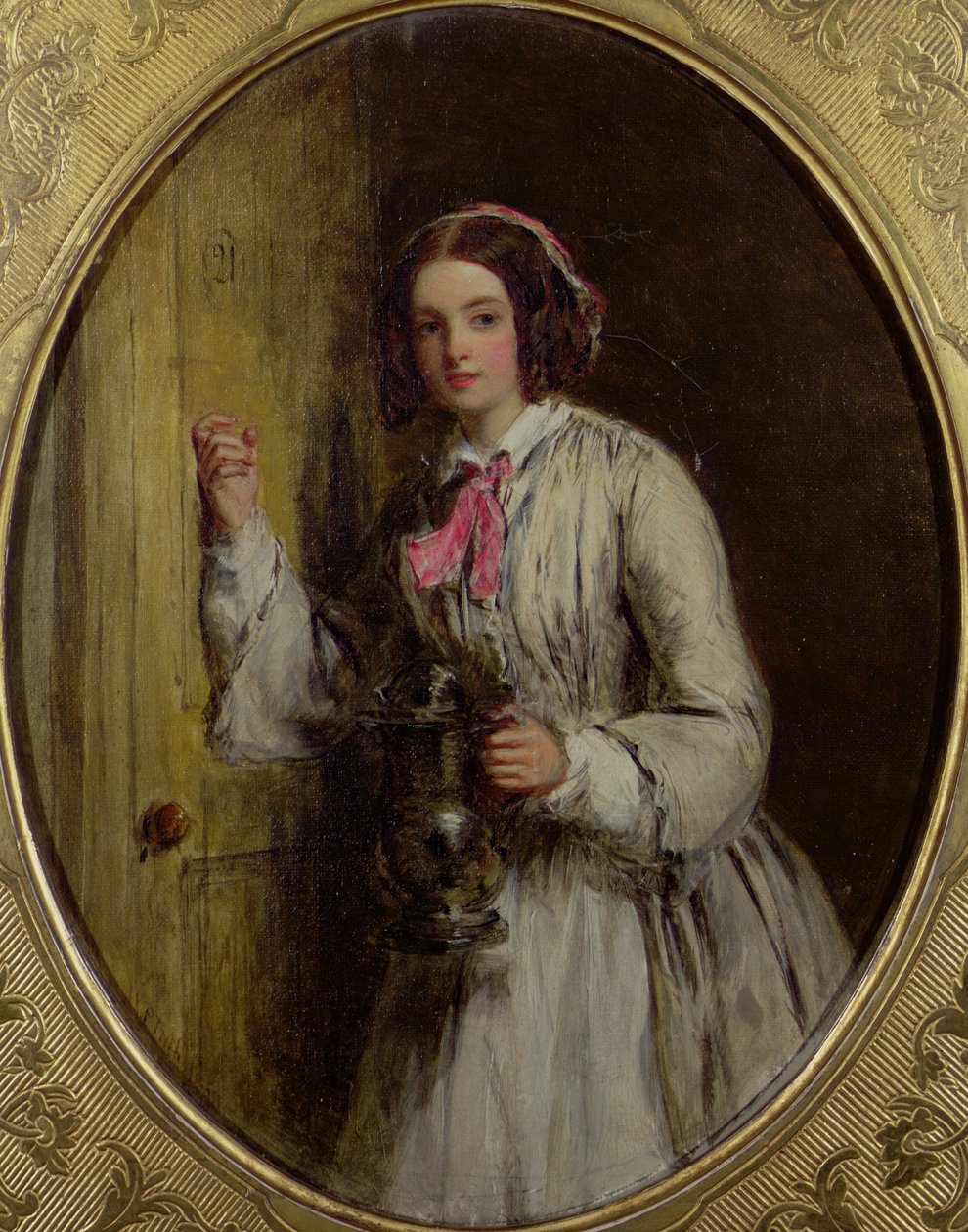 En hushjelp med et flagg, 1858 av William Powell Frith