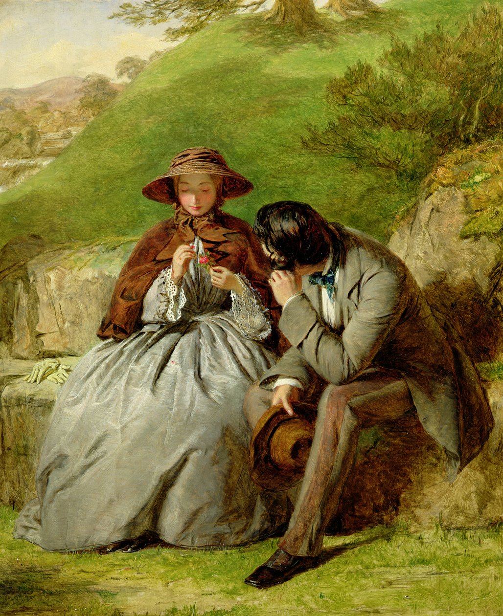 Elskere, 1855 av William Powell Frith