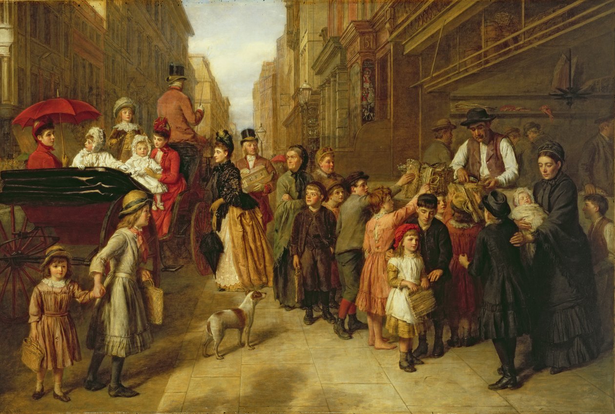Fattigdom og rikdom, 1888 av William Powell Frith