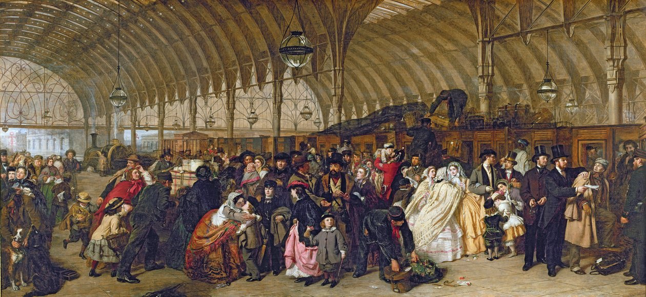 Jernbanestasjonen, 1862 av William Powell Frith