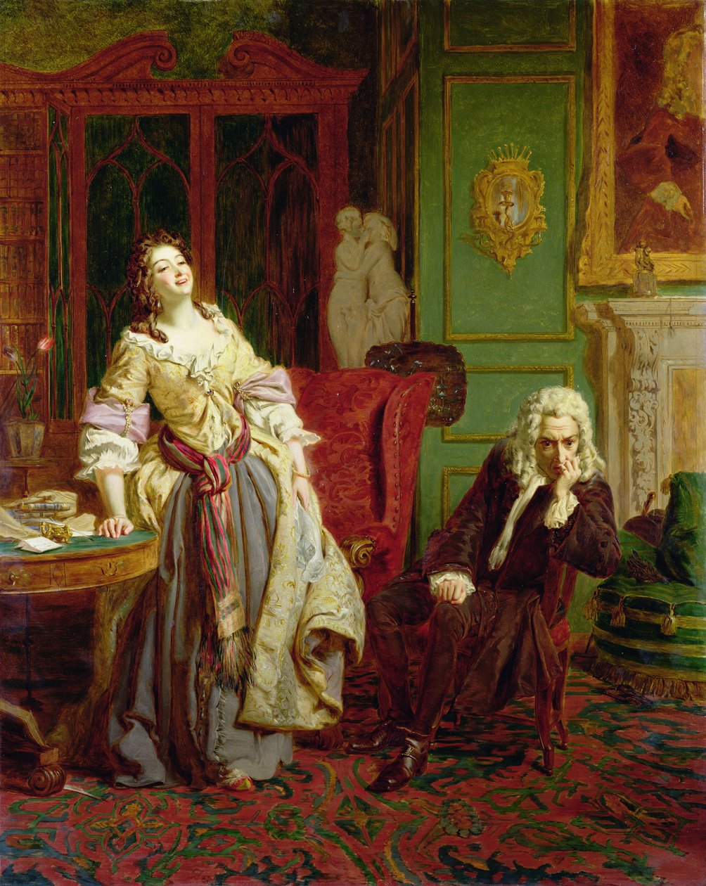 The Rejected Poet (panel) av William Powell Frith