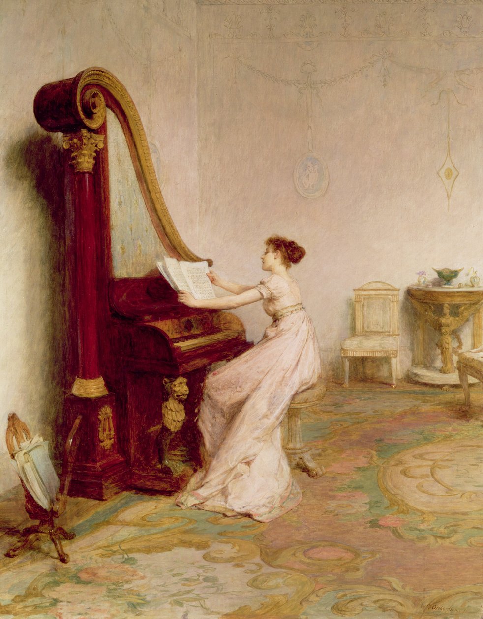 "Musikk når myke stemmer dør, vibrerer i minnet" (Shelley) av William Quiller Orchardson
