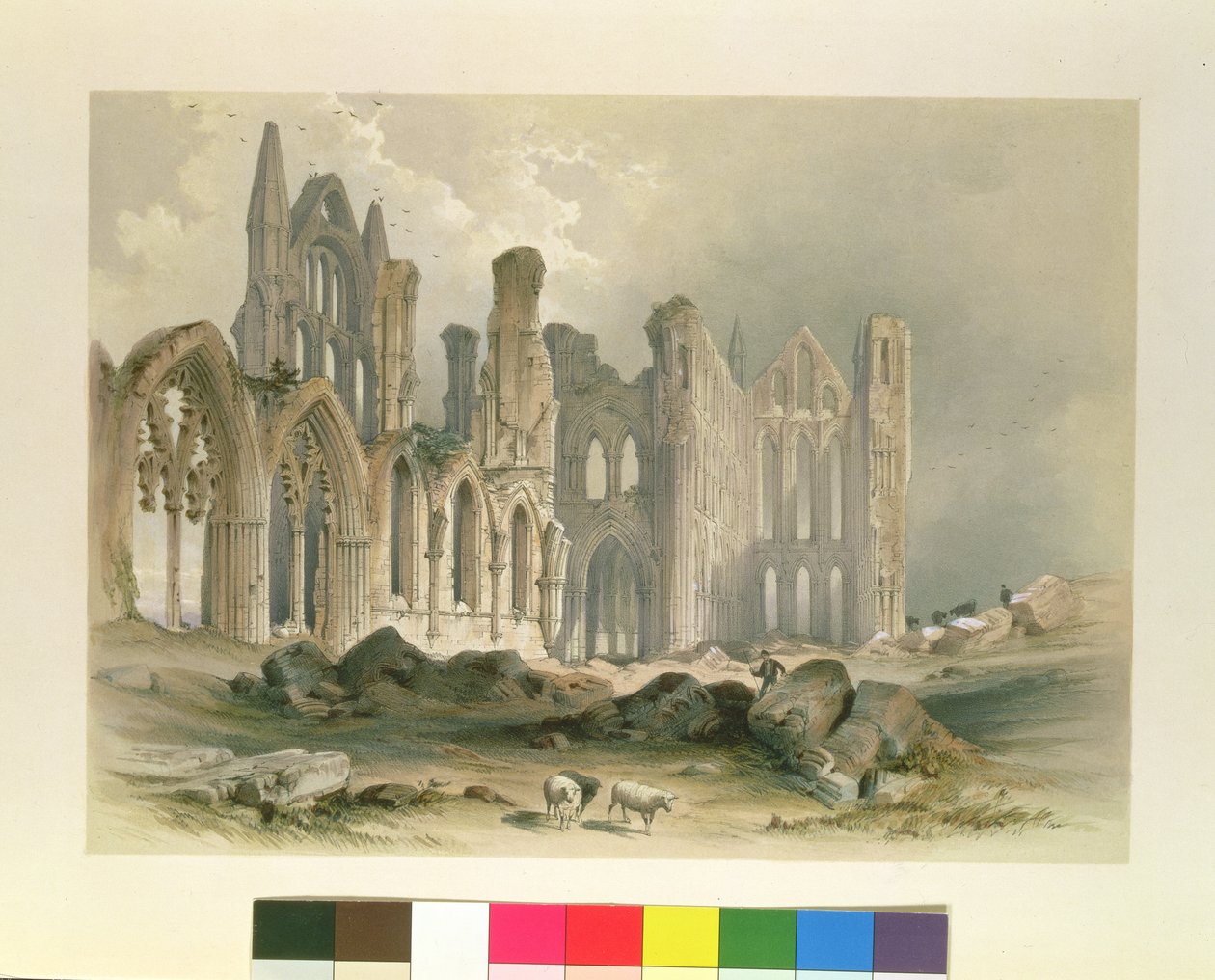 Whitby Abbey fra nordøst, fra 