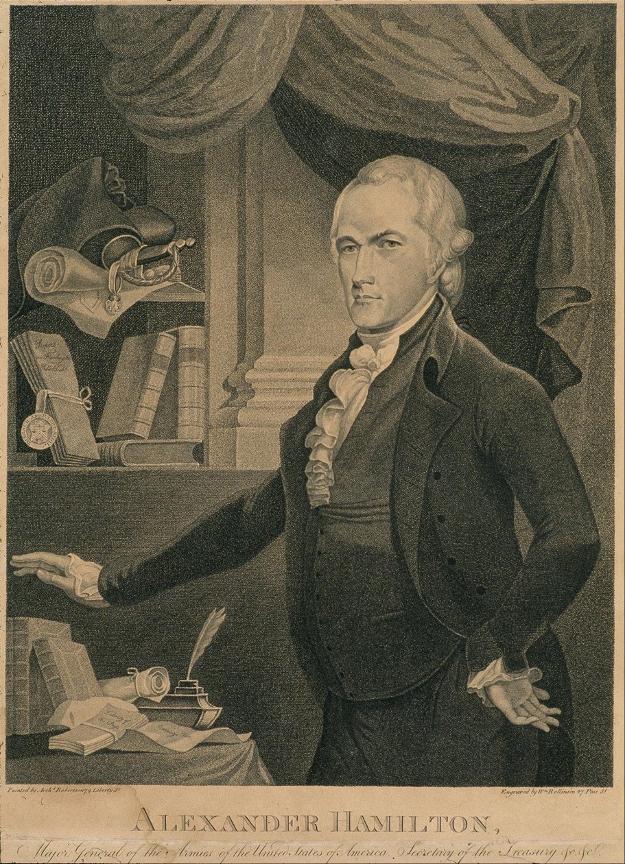 ALEXANDER HAMILTON, generalmajor for hærene i USA. Sekretær i Tr ... av William Rollinson