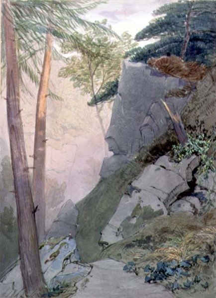The Ravine (wc på papir) av William Roxby Beverly