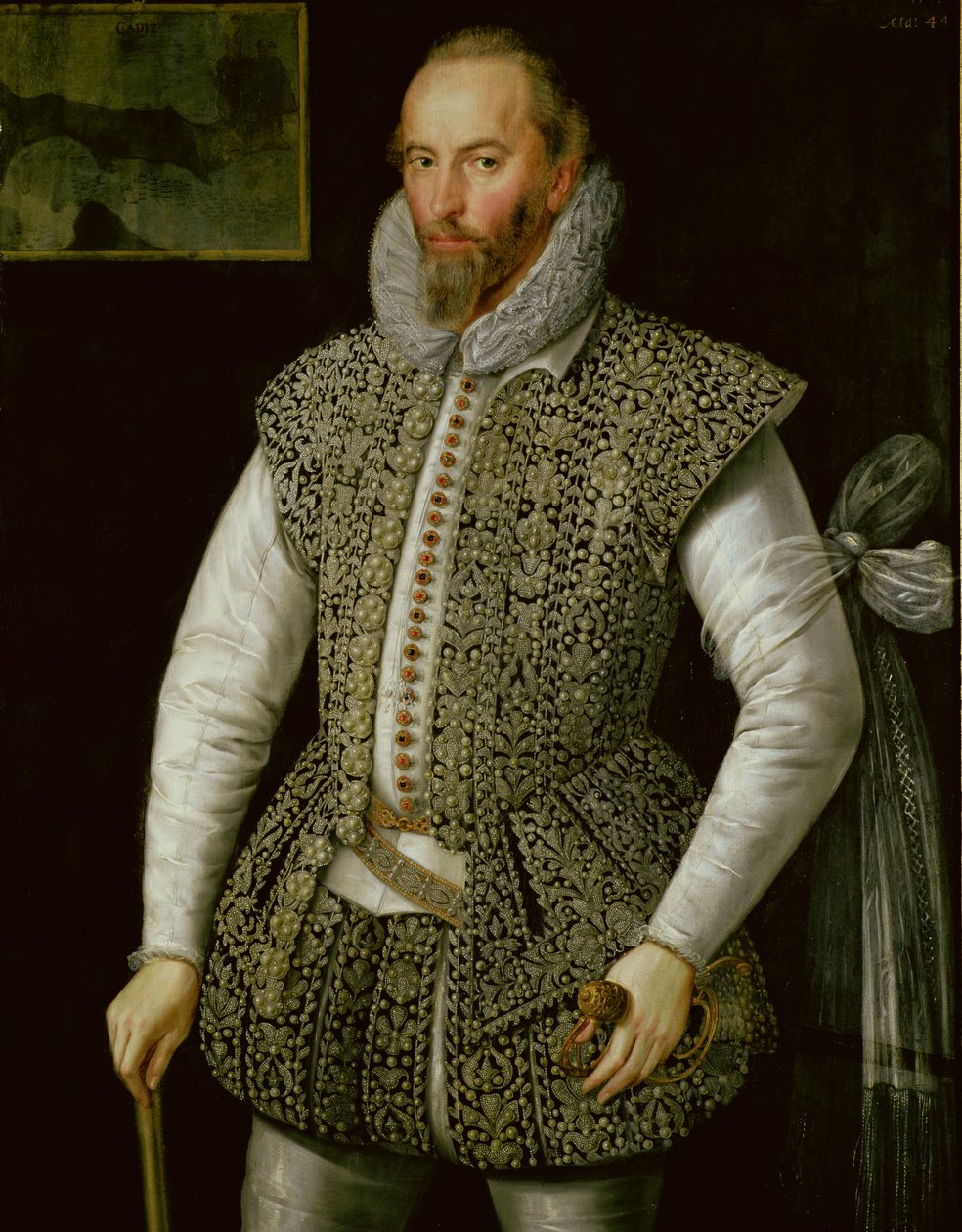 Portrett av Sir Walter Raleigh, 1598 av William Segar